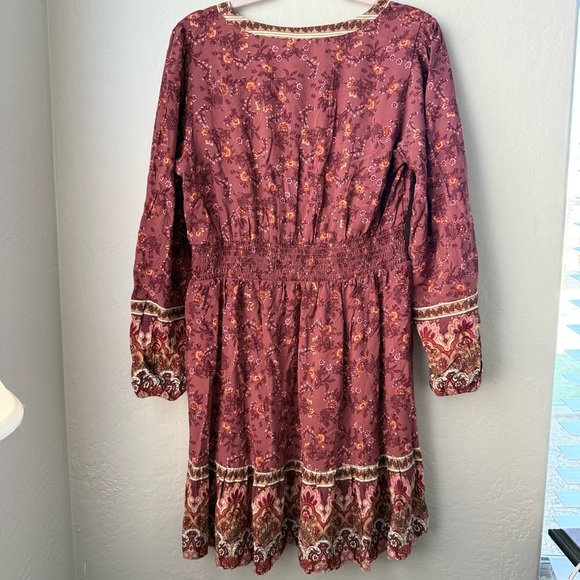 Lucky Brand | Floral Bohemian Boho Western Dress - Picture 7 of 9